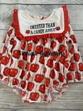 Sweet Candy Apple Red Baby One-Piece Bodysuit